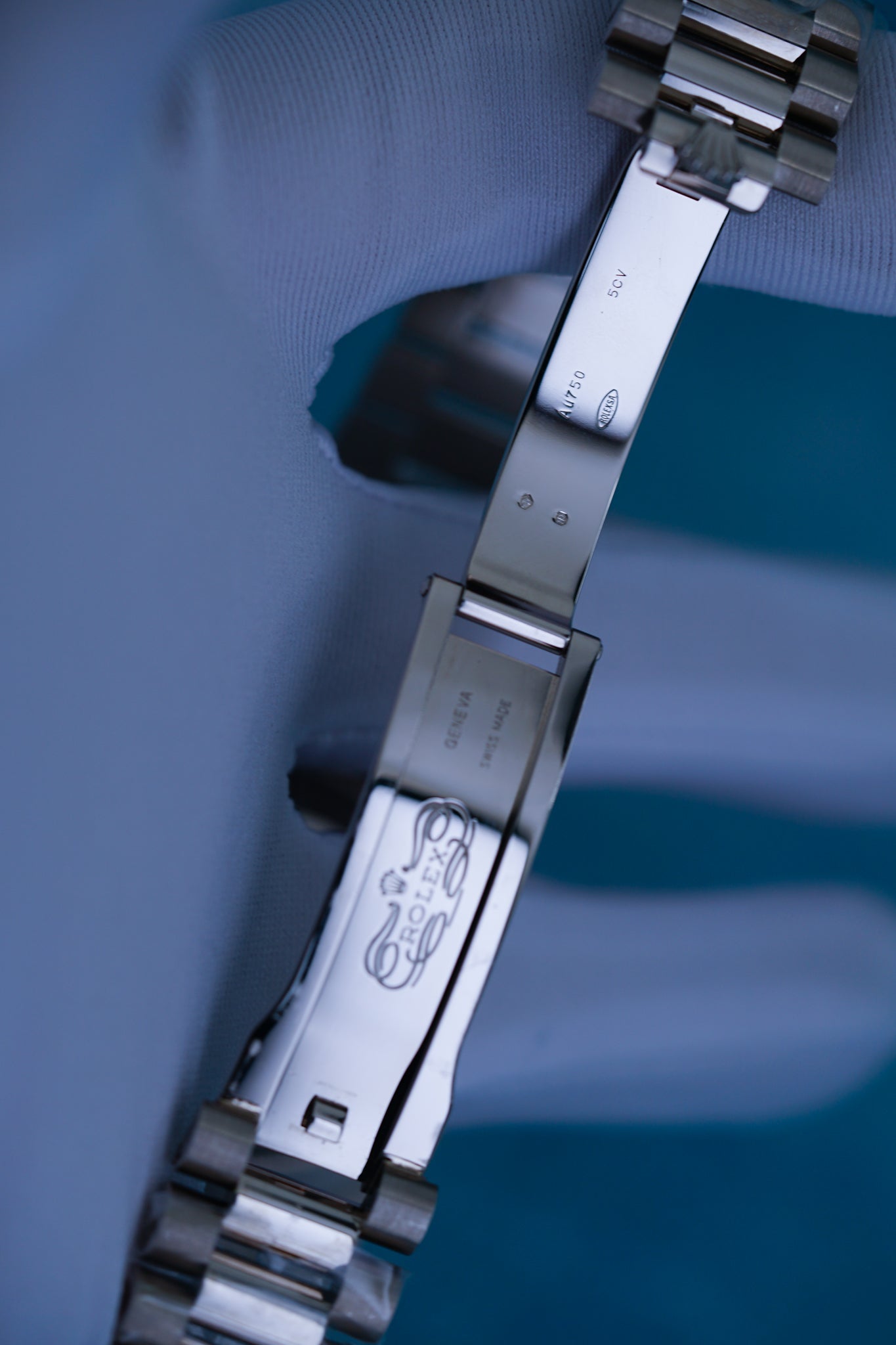 Rolex Day-date, Reference 228239  | a White Gold Olive Green Dial Automatic Wristwatch With Day, Date, and Bracelet in Complete Set