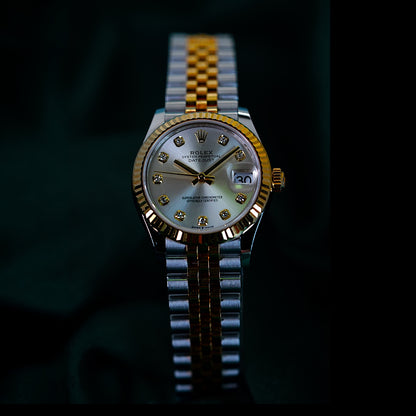 Rolex Datejust 31mm Two-Tone Yellow Gold 10P Diamond 18 carat Gold COMPLETE 278273