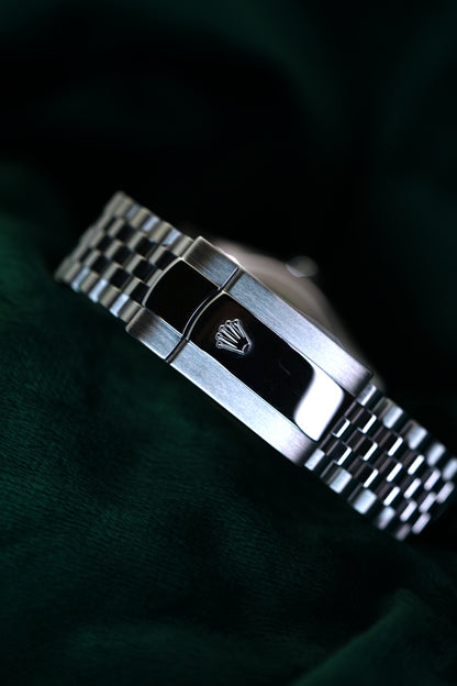 Rolex Datejust | Reference 126234 | A 36mm Rare Discontinued Palm Green Leaf Dial Motif Stainless Steel Automatic Wristwatch