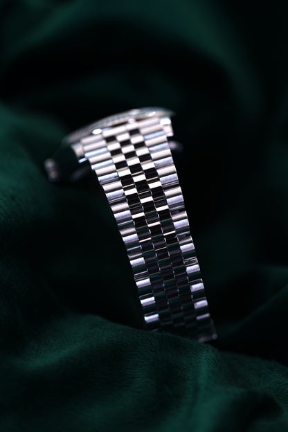 Rolex Datejust Olive Green Palm Motif Dial, Reference 126234 | A 36mm Rare Discontinued Palm Green Leaf Dial Motif Stainless Steel Diamond Set Automatic Wristwatch in Complete Set