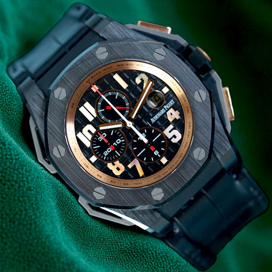 Audemars Piguet Royal Oak Offshore ARNOLD SCHWARZENEGGER THE LEGACY 26378IO.OO.A001KE.01 Finalé 'THE LEGACY' Limited Edition ROSE GOLD BLACK CERAMIC timepiece