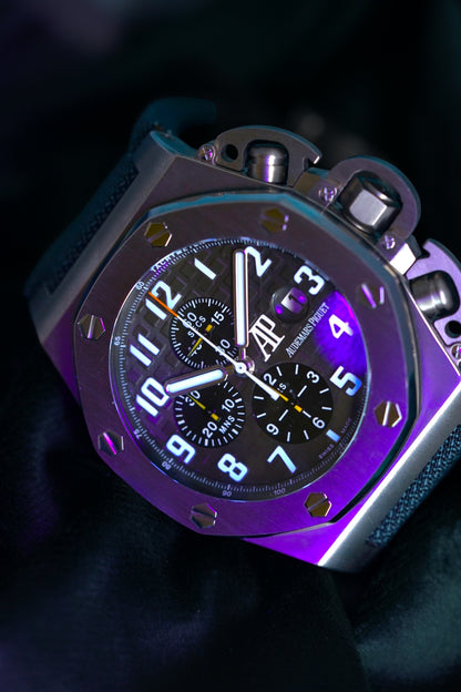 Audemars Piguet Royal Oak Offshore Chronograph T3 MOST 'Badass' Royal Oak Ever. 250 COLLECTOR's Gem LIMITED EDITION, TITANIUM CHRONOGRAPH WRISTWATCH WITH DATE