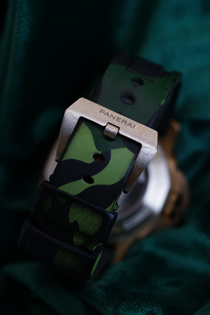 OFFICINE PANERAI LUMINOR, Reference Pam00507 | A Rare Green Dial Limited Edition of 1000 Pieces, Bronze and Titanium, Luminor Submersible 1950 3 Days Power Reserve Automatic Bronzo in Complete Set