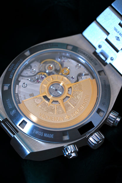 Vacheron Constantin Overseas, Ref. 5500v/110a-b113 | a Rare Complete Set Triple-strap Blue Dial 42.5mm Stainless Steel Automatic Chronograph Sports Watch