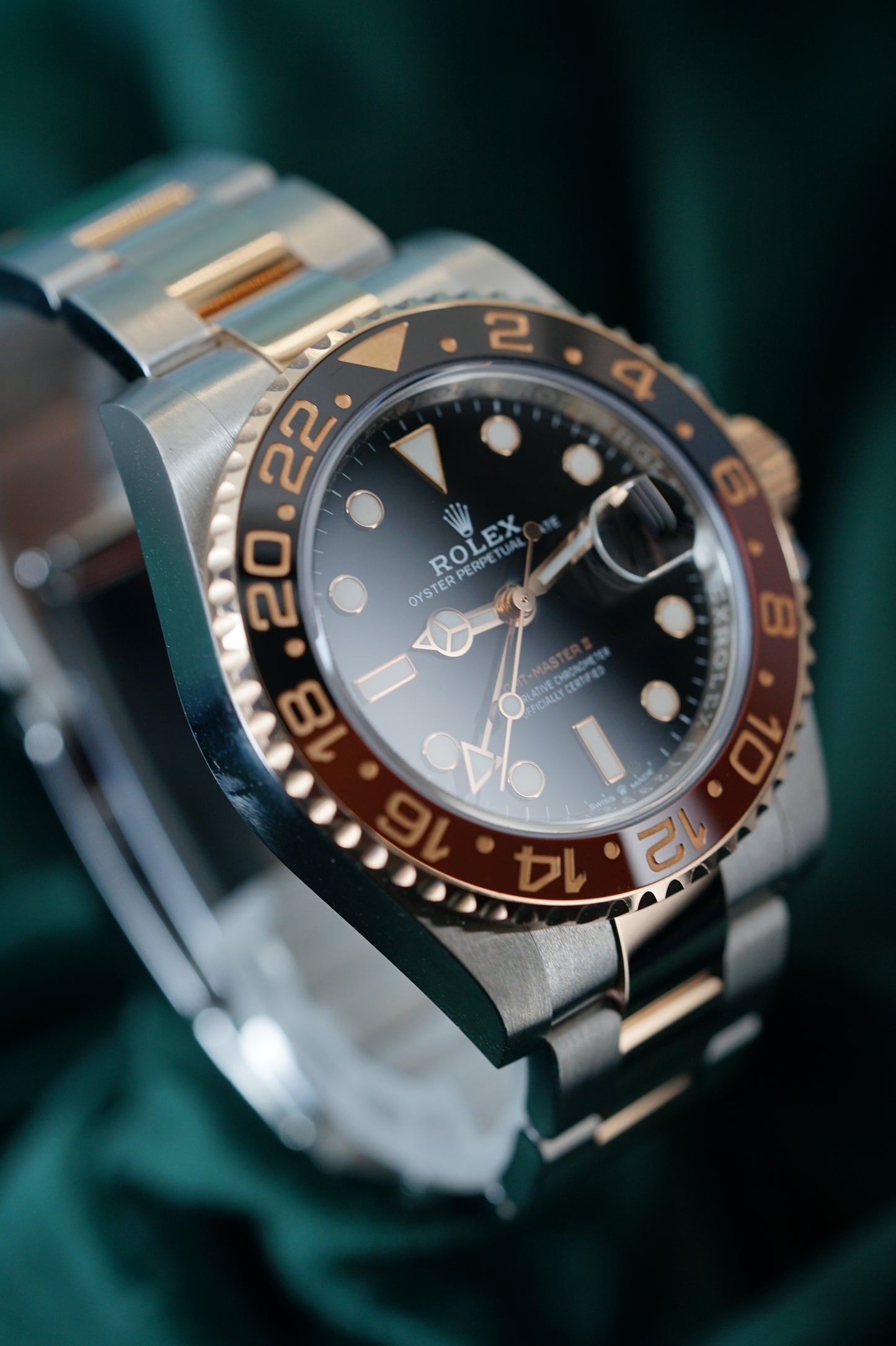 Rolex Gmt-master II 'Root Beer' (Reference 126711chnr). A 40mm Rose Gold Stainless Steel Automatic Wristwatch With Date and Dual Time