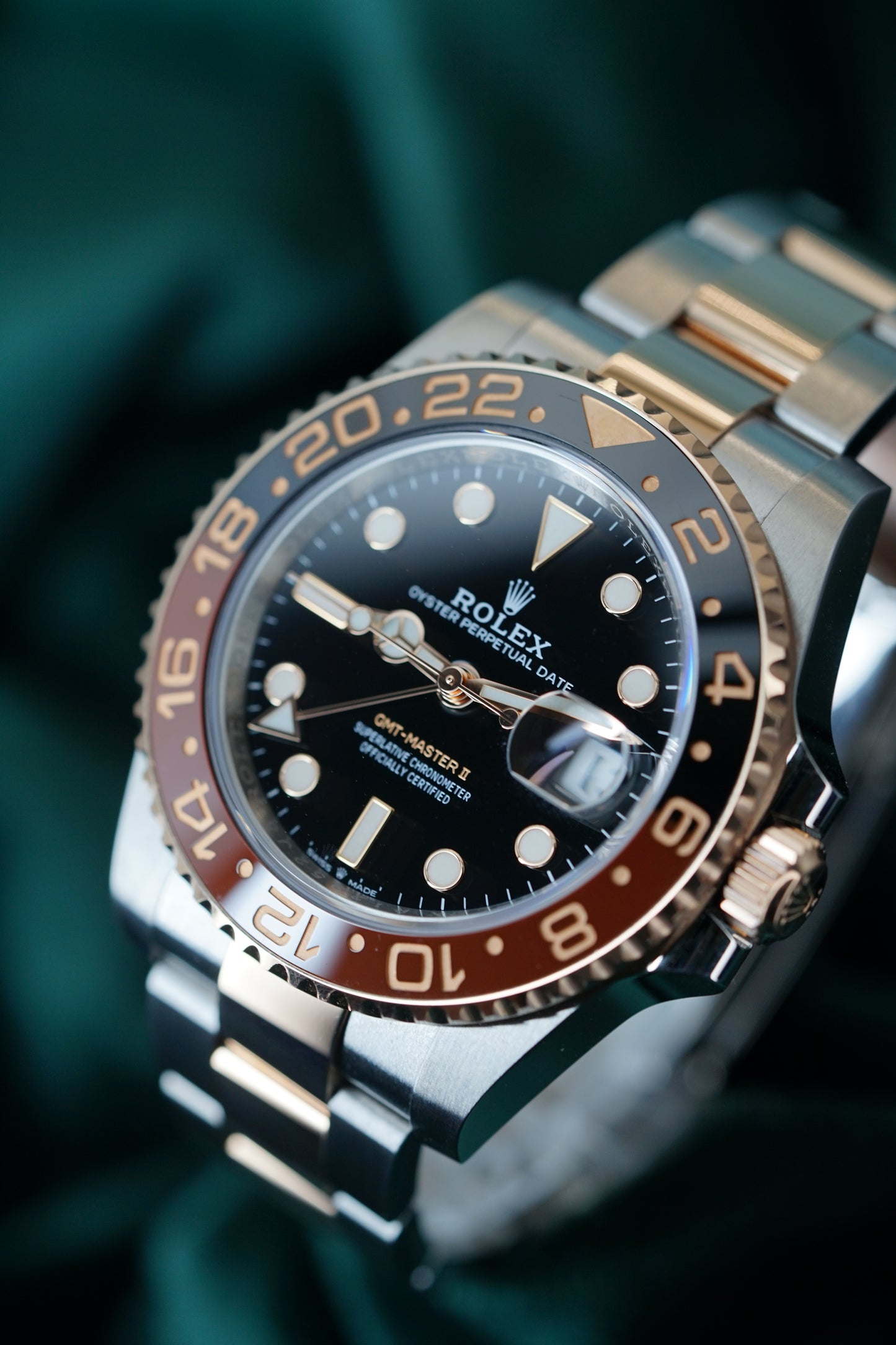 Rolex Gmt-master II 'Root Beer' (Reference 126711chnr). A 40mm Rose Gold Stainless Steel Automatic Wristwatch With Date and Dual Time