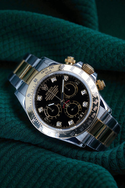 Rolex Cosmograph Daytona | Reference 116523 | a 40mm Yellow Gold Stainless Steel Diamond-set Automatic Wristwatch With Chronograph