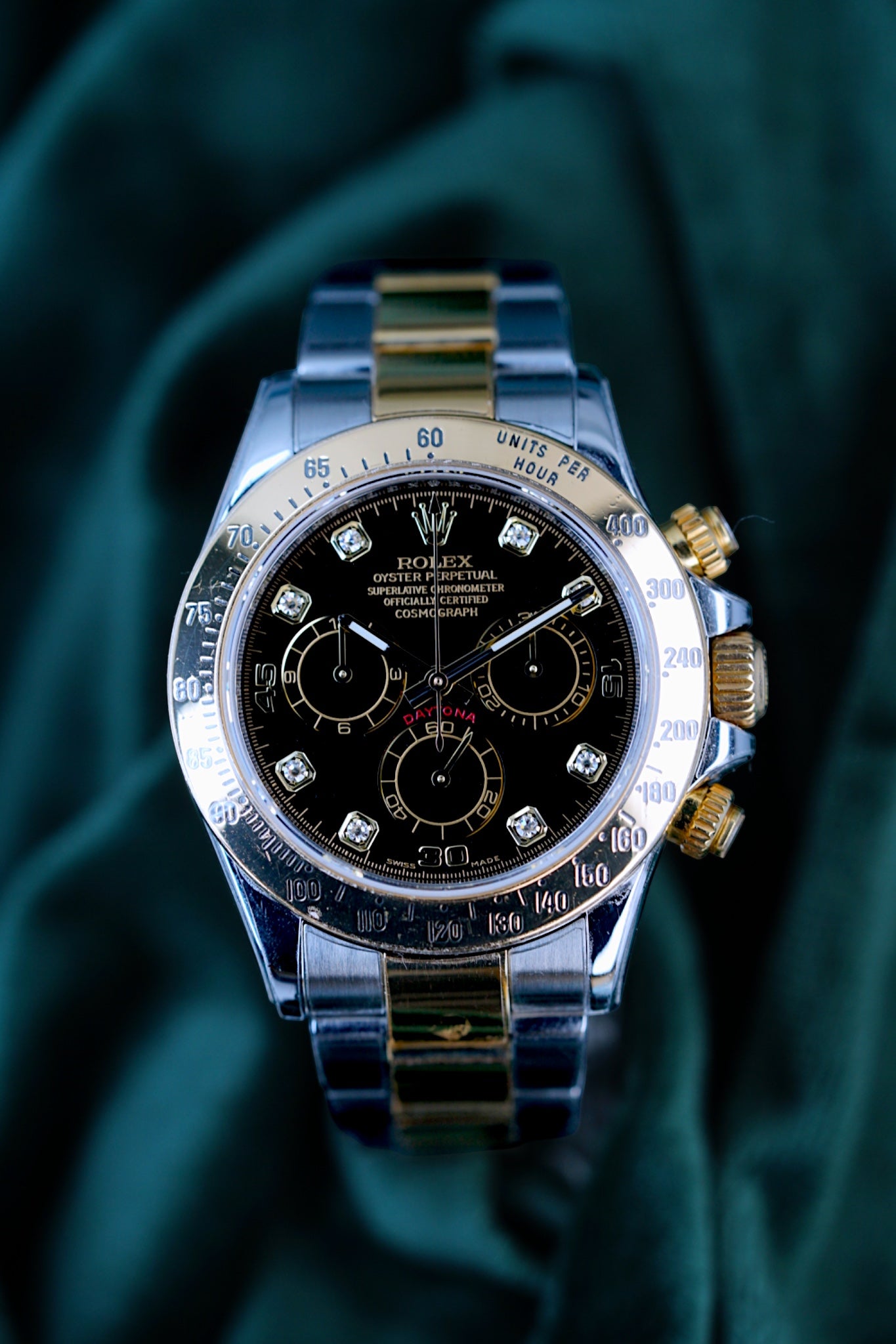 Rolex Cosmograph Daytona | Reference 116523 | a 40mm Yellow Gold Stainless Steel Diamond-set Automatic Wristwatch With Chronograph