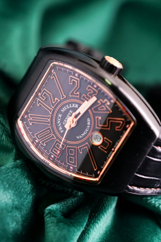 Franck Muller V45 SC DT TT NR BR NR Titanium Black DLC Rose Gold Accented