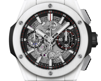 Hublot Big Bang Integral, Ref. 451.hx.1123.hx | a Rare White Ceramic 42mm Skeleton Dial Chronograph on an Integrated Bracelet, Complete Set
