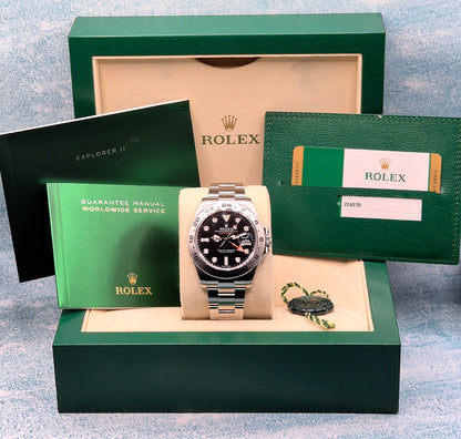 Rolex Explorer II 216570 Black Dial Full Set
