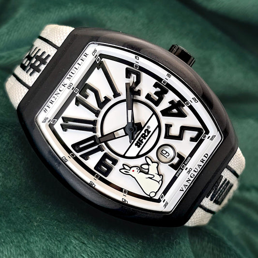 Franck Muller Vanguard V41SCDT FR2 GFGRNR NR Automatic RABBIT,  a Limited Edition carbon fiber automatic wristwatch with date