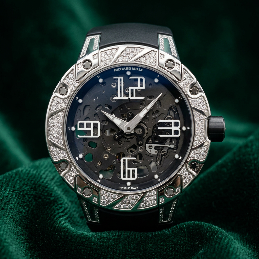 Richard Mille | Ref RM33 | An Extra Flat 18k White Gold Skeletonized Automatic Wristwatch RM033