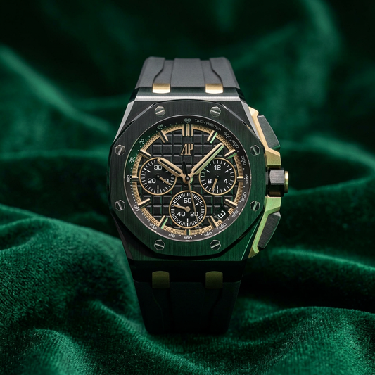 Audemars Piguet Royal Oak Offshore | Ref 26420CE.OO.A127CR.01 | A Black Ceramic 18k Yellow Gold Black Dial Chronograph Wristwatch