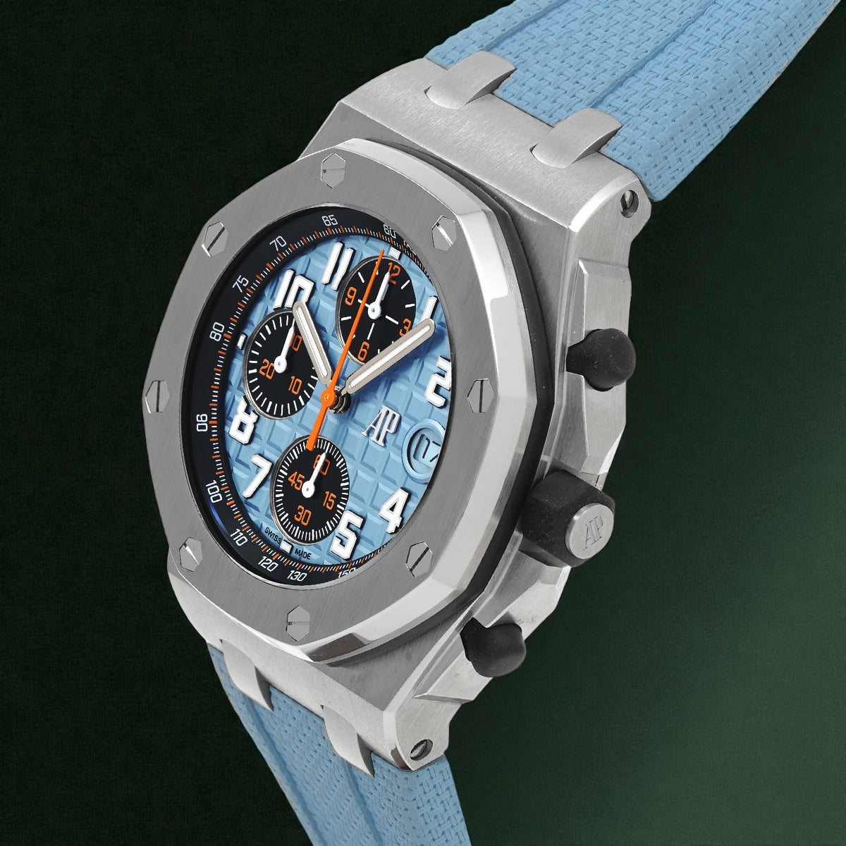 Audemars Piguet Royal Oak Offshore Chronograph, Reference 26238st.oo.a340ca.01 | a Rare Tiffany Blue Stainless Steel Chronograph Wristwatch With Date