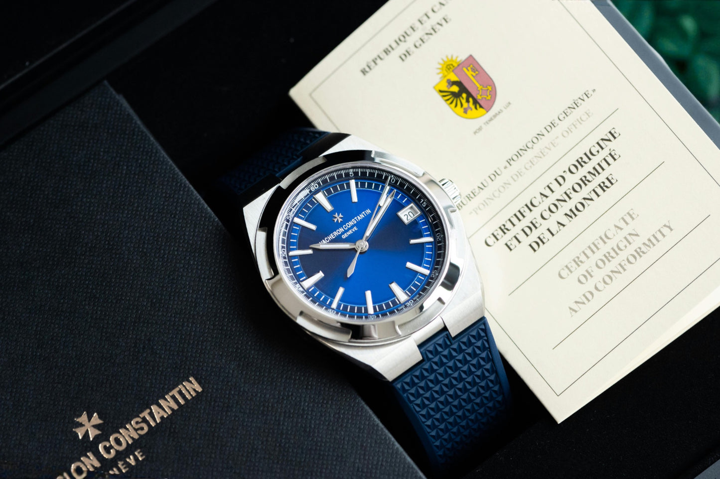 Vacheron Constantin Overseas, Reference 4500v | the Ultimate 4500v Blue Vc Overseas Holy Trinity Sports Timepiece | a Stainless Steel Wristwatch With Date