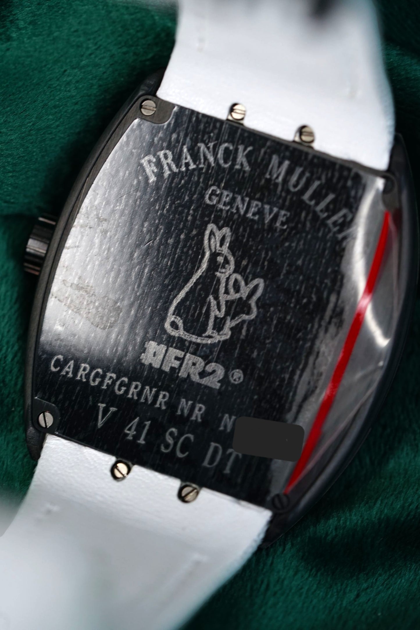 Franck Muller Vanguard V41SCDT FR2 GFGRNR NR Automatic RABBIT,  a Limited Edition carbon fiber automatic wristwatch with date