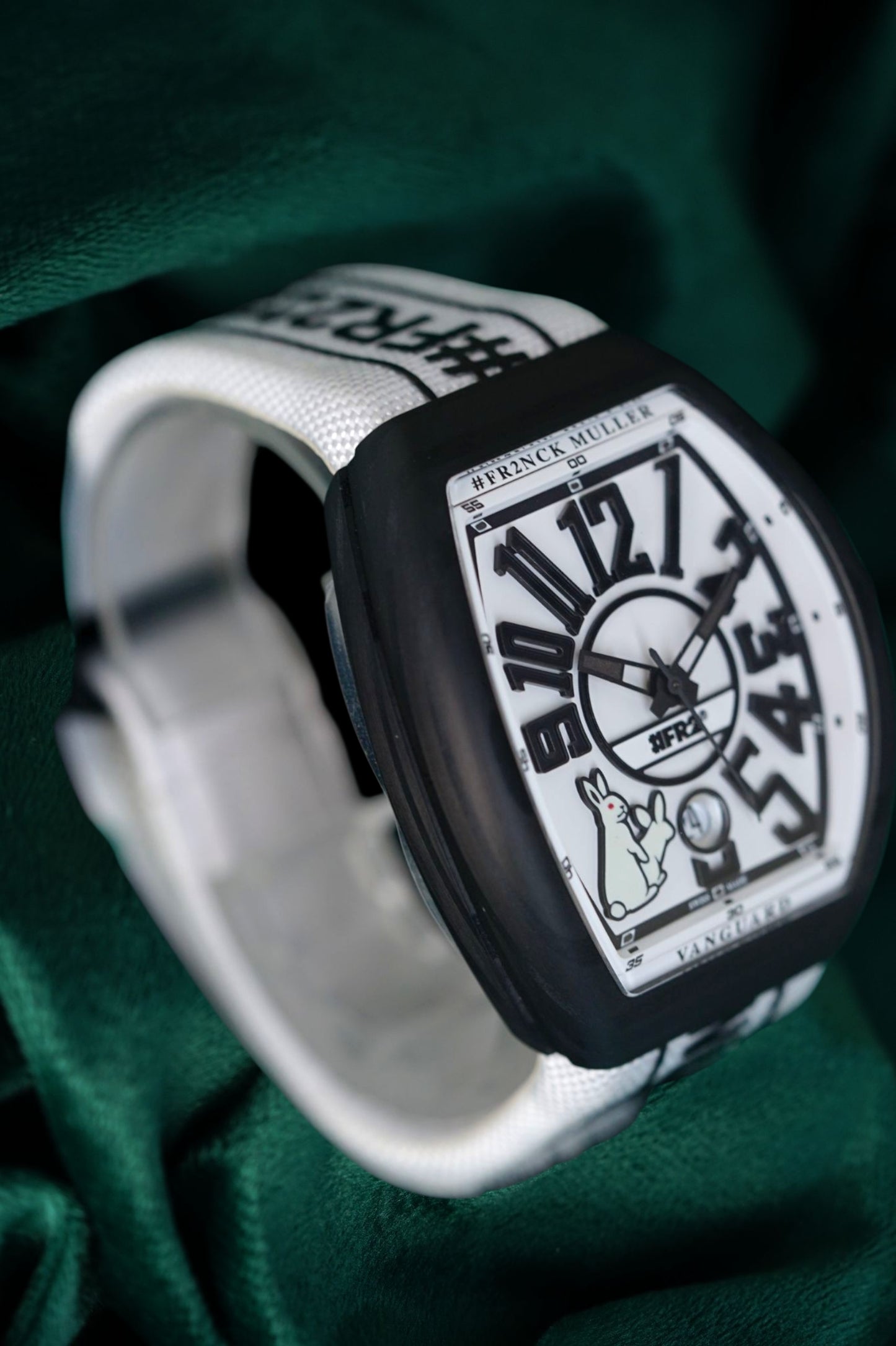 Franck Muller Vanguard V41SCDT FR2 GFGRNR NR Automatic RABBIT,  a Limited Edition carbon fiber automatic wristwatch with date