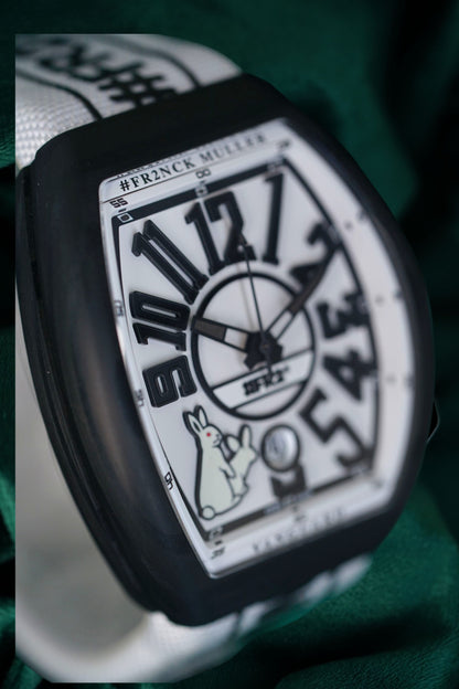 Franck Muller Vanguard V41SCDT FR2 GFGRNR NR Automatic RABBIT,  a Limited Edition carbon fiber automatic wristwatch with date