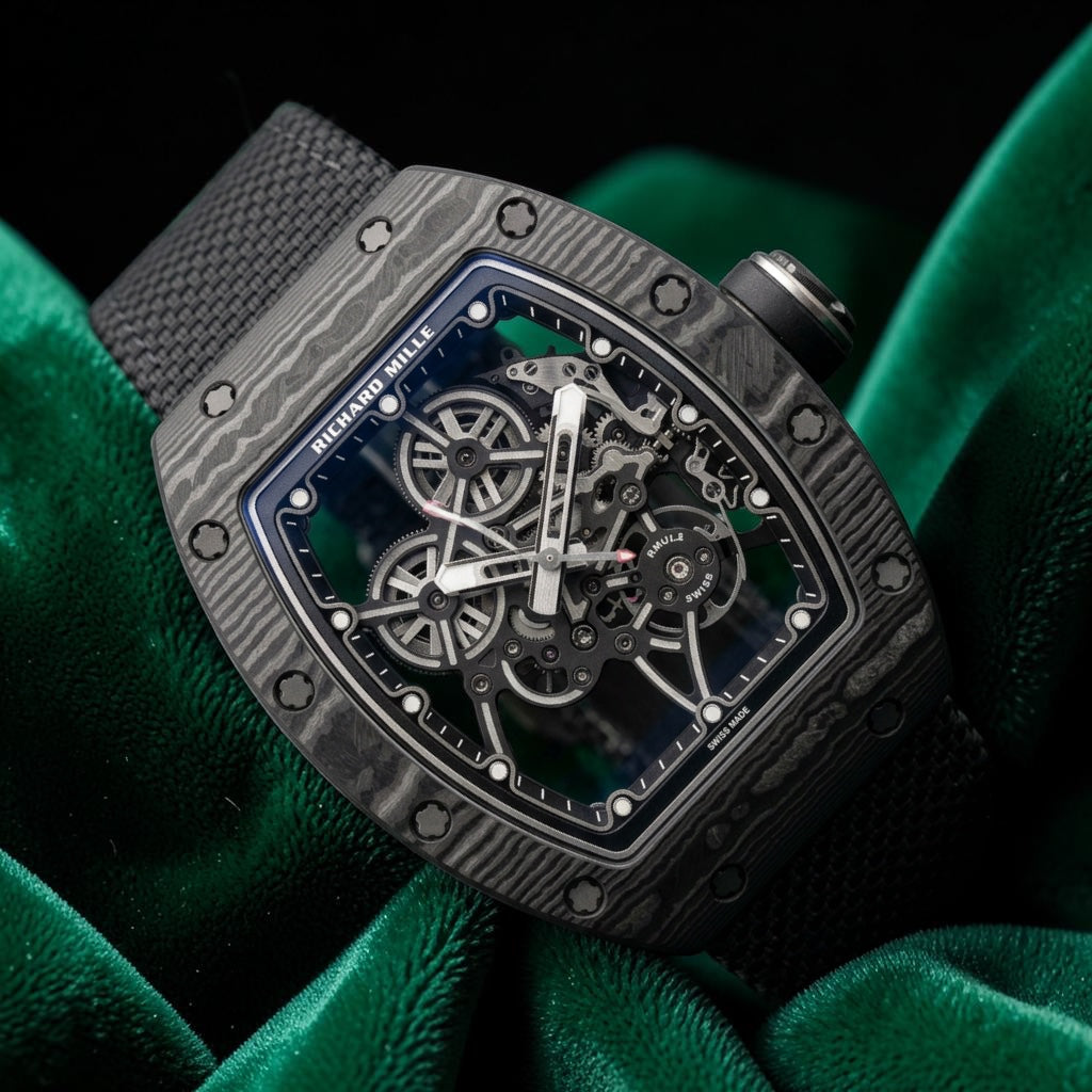 Richard Mille 'bubba Watson' | Ref: Rm55-01 | a Manual Winding Black Carbon TPT Wristwatch