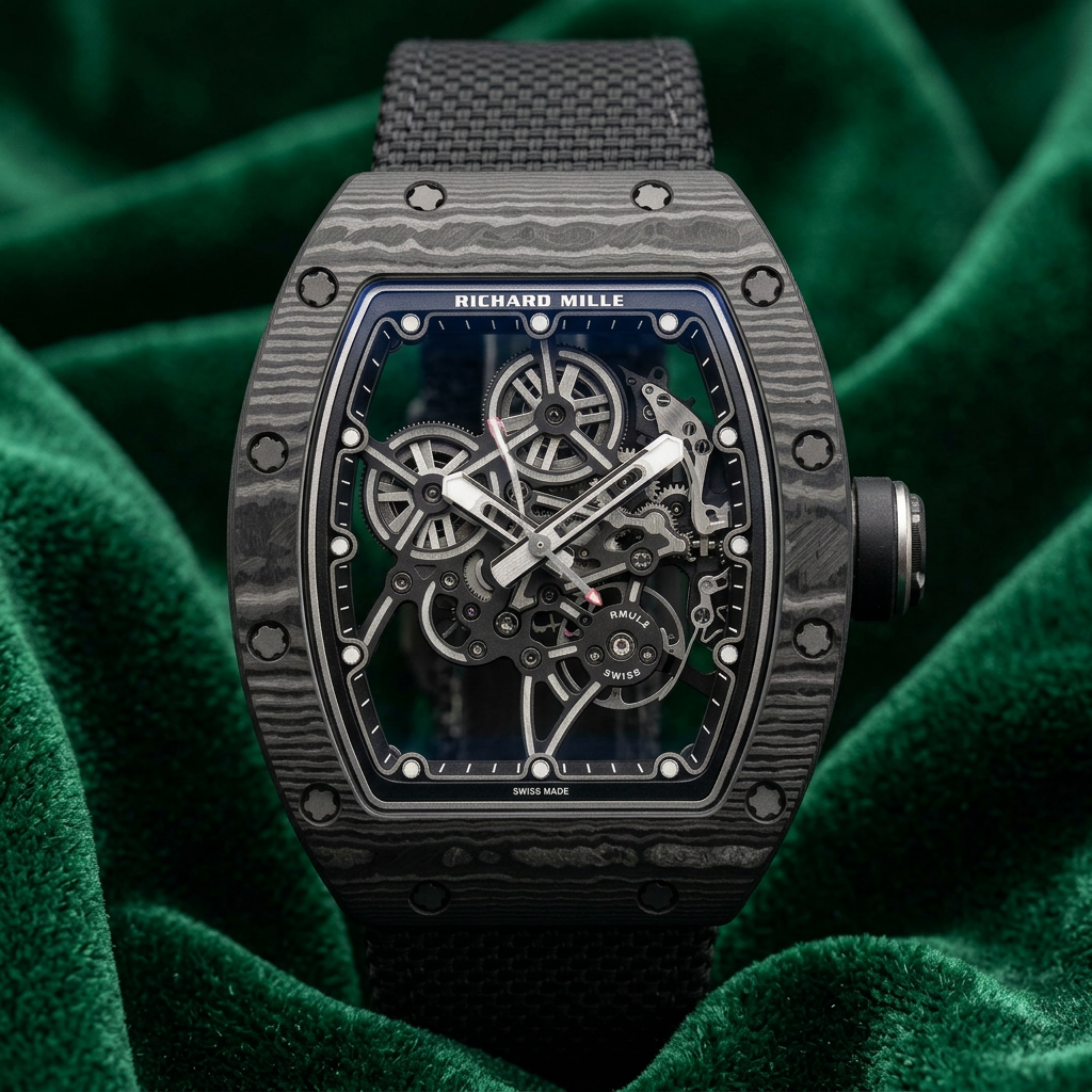 Richard Mille 'bubba Watson' | Ref: Rm55-01 | a Manual Winding Black Carbon TPT Wristwatch