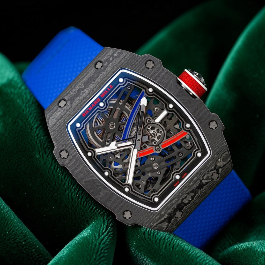 Richard Mille | Ref RM67-02 “Sébastien Ogier” | A Carbon Fibre and TPT Quartz Fibre Skeletonised Wristwatch