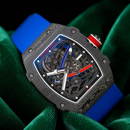 Richard Mille | Ref RM67-02 “Sébastien Ogier” | A Carbon Fibre and TPT Quartz Fibre Skeletonised Wristwatch