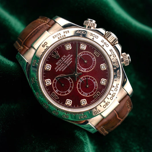 Rolex Daytona | Ref 116519 | A Rare Red Rubellite 18k White Gold Chronograph Wristwatch