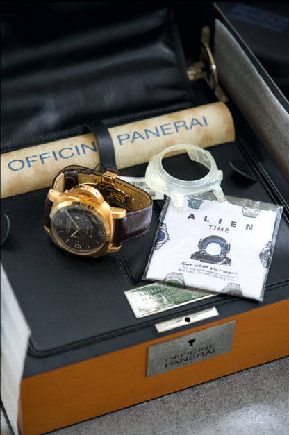 Panerai Luminor 1950 8 Days Rattrapante|ref PAM00319| a Limited Edition Pink Gold Split Second Chronograph Wristwatch With Eight Day Power Reserve