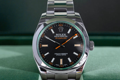 Rolex Milgauss, Reference 116400  a Stainless Steel Automatic Wristwatch with Oyster Bracelet