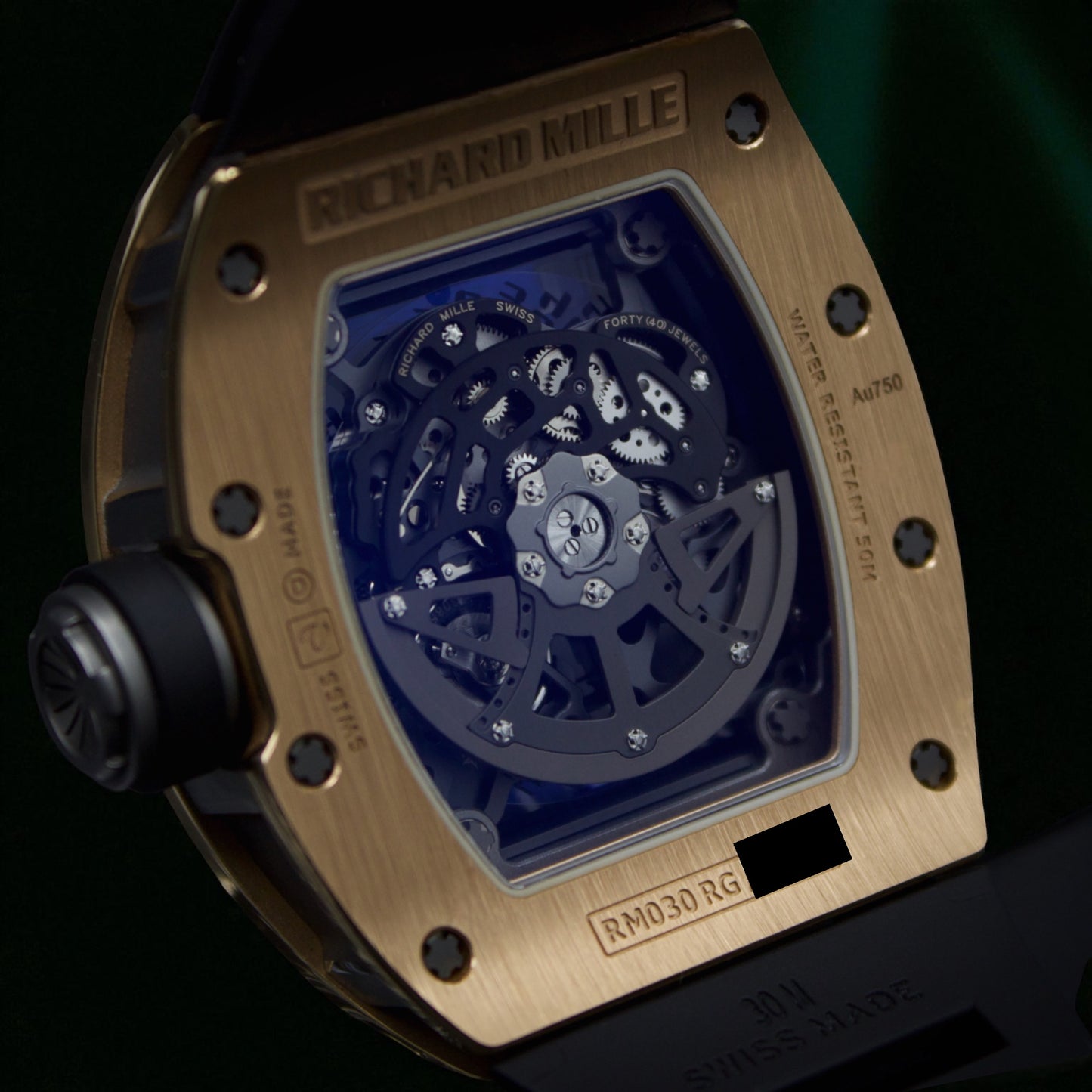 Richard Mille, Ref Rm030 RG | an Exclusive and Rare Rose Gold Automatic Titanium Skeletonised Wristwatch RM30