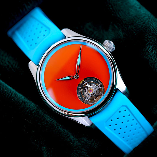 H. Moser & Cie. | Reference 3804-1208 | A Stainless Steel Automatic Flying Tourbillon Wristwatch