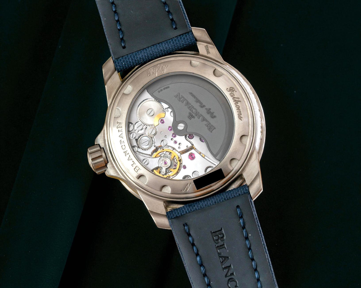 Blancpain Fifty Fathoms, Ref. 5015-12B40-052A | a 45mm Brushed Titanium Automatic Diver With Sunburst Blue Dial in Complete Set