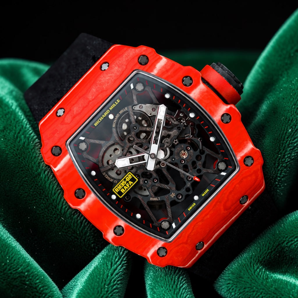 Richard Mille 'Rafael Nadal'| Ref. RM35-02 | A Manual Winding Red Carbon TPT Quartz Wristwatch