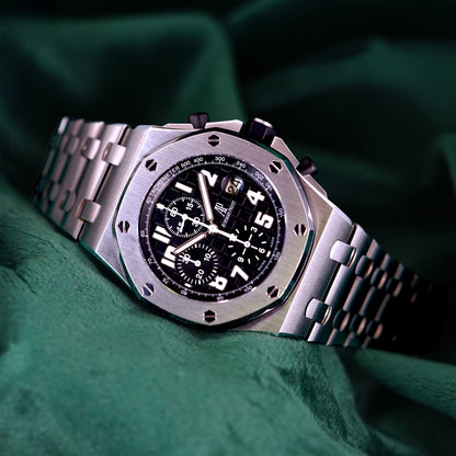 Audemars Piguet Royal Oak Offshore Chronograph Black Offshore | ICONIC 'THE BEAST' Full Set Unpolished 1st Generation Black Theme