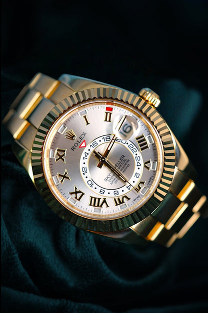 Rolex Sky-dweller 42mm | Reference 326938  | a Yellow Gold Automatic Annual Calendar Dual Time Zone Wristwatch